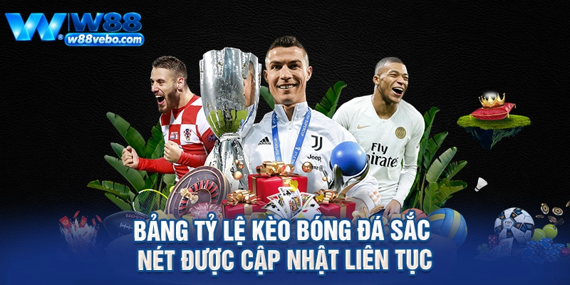 Hướng Dẫn Chi Tiết Cách Đặt Cược Thể Thao Tại W88 Và Bí Quyết Thắng Lớn 3 Bảng tỷ lệ kèo bóng đá sắc nét được cập nhật liên tục