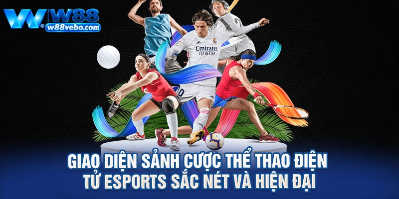 Giao diện sảnh cược thể thao điện tử eSports sắc nét và hiện đại